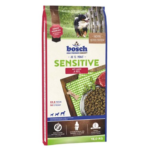 BOSCH Sensitive száraz kutyaeledel adult bárány&rizs 15kg