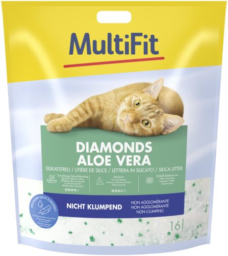 MultiFit Diamonds Aloe Vera szilikátos macskaalom 15l/7kg