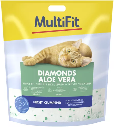 MultiFit Diamonds Aloe Vera szilikátos macskaalom 16l/7kg