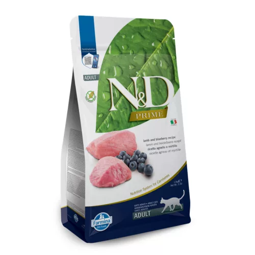 N&D Prime Bárány & Áfonya Felnőtt Száraz Macskaeledel 1,5kg