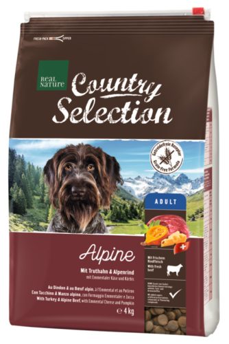 REAL NATURE Country Alpine kutya szárazeledel adult pulyka&marha 4kg