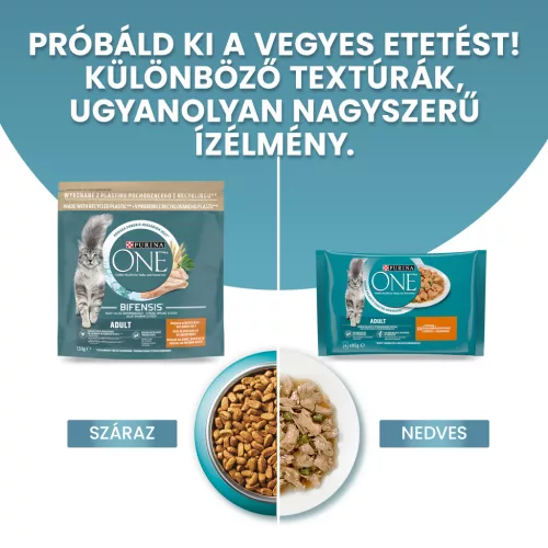 Purina ONE Bifensis Csirkében gazdag száraz macskaeledel 1,5kg