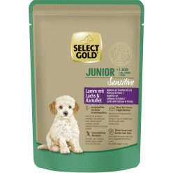   SELECT GOLD Sensitive kutya tasak mini junior bárány&lazac 12x100g