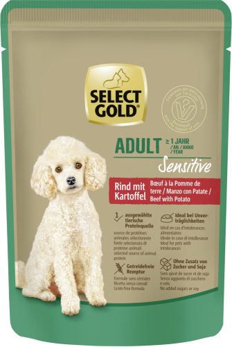 SELECT GOLD Sensitive kutya tasak mini adult marha&burgonya 12x100g