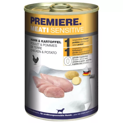 Premiere Meati Sensitive kutya konzerv adult csirke&burgonya 6x400g