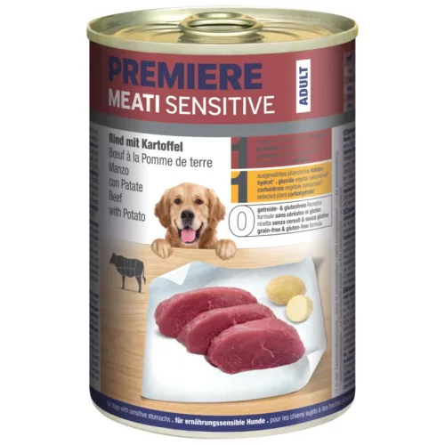 Premiere Meati Sensitive kutya konzerv adult marha&burgonya 6x400g