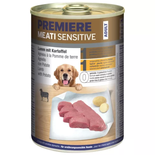 Premiere Meati Sensitive kutya konzerv adult bárány&burgonya 6x400g