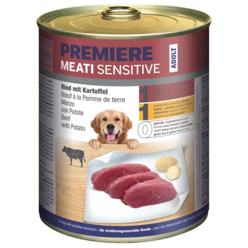 Premiere Meati Sensitive kutya konzerv adult marha&burgonya 6x800g