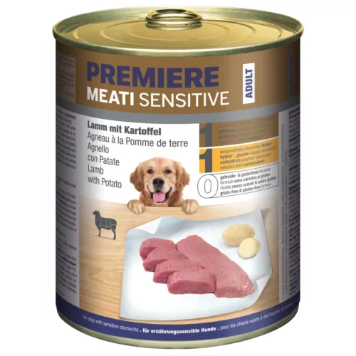 Premiere Meati Sensitive kutya konzerv adult bárány&burgonya 6x800g