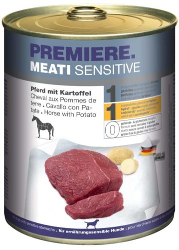Premiere Meati Sensitive kutya konzerv adult lóhús&burgonya 6x800g