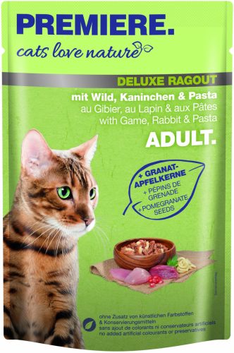 Premiere Cats Love Nature Deluxe Ragout macska tasak adult vad&nyúl 24x100g
