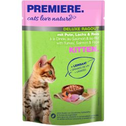   Premiere Cats Love Nature Deluxe Ragout macska tasak kitten pulyka&lazac 24x100g
