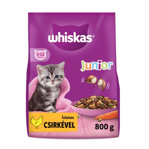 Whiskas száraz macskaeledel junior csirke 800g