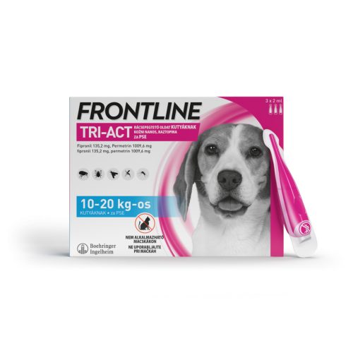 Frontline Tri-Act csepegtető oldat 10-20kg 3x2,0ml