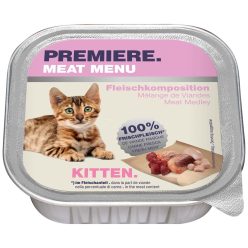   Premiere Meat Menu macska tálka kitten húsos válogatás 16x100g