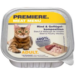   Premiere Meat Menu macska tálka adult marha&szárnyas 16x100g