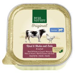   Real Nature Classic kutya tálka puppy borjú&csirke&kacsa 17x100g