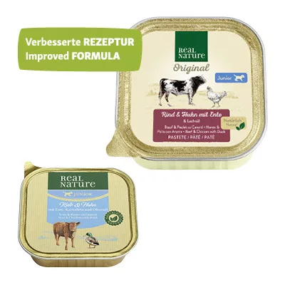 Real Nature Original kutya tálka puppy borjú&csirke&kacsa 17x100g