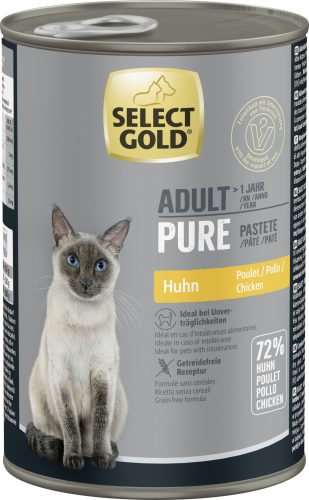 Select Gold Pure macska konzerv adult csirke 6x400g