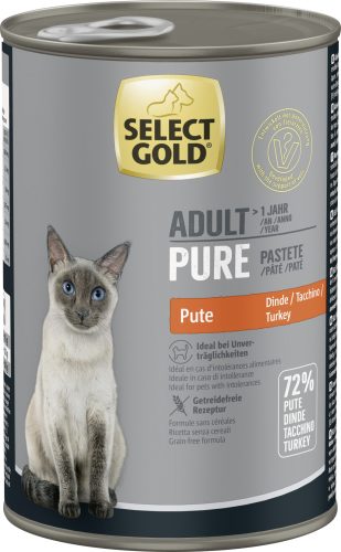 Select Gold Pure macska konzerv adult pulyka 6x400g