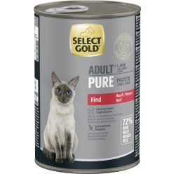 Select Gold Pure macska konzerv adult marha 6x400g