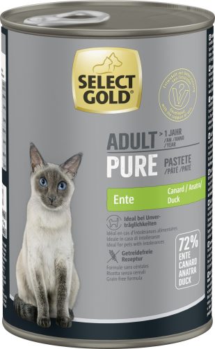 Select Gold Pure macska konzerv adult kacsa 6x400g