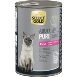 Select Gold Pure macska konzerv adult lóhús 6x400g