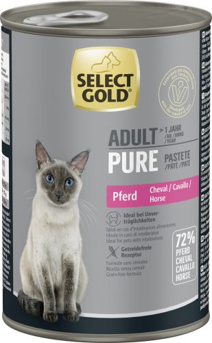 Select Gold Pure macska konzerv adult lóhús 6x400g
