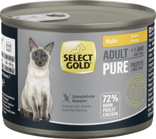 Select Gold Pure macska konzerv adult csirke 6x200g