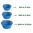 DogsCreek kutya utazótál szilikon kék 500ml