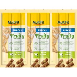  MultiFit Fruit Meat Sticks macska jutalomfalat csirke&alma 7x8x5g
