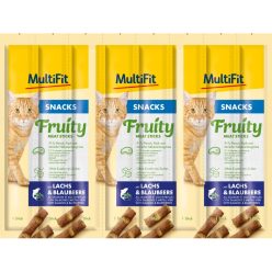   MultiFit Fruit Meat Sticks macska jutalomfalat lazac&áfonya 7x8x5g