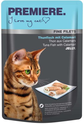 Premiere Fine Filets macska tasak adult tonhal&tintahal 24x100g
