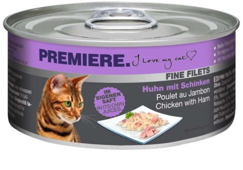 Premiere Fine Filets macska konzerv adult csirke&sonka 12x80g