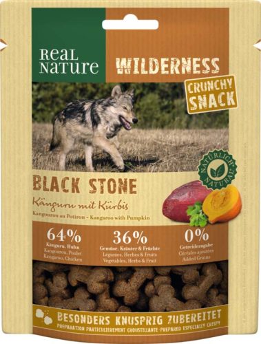 Real Nature Wilderness Black Stone kutya jutalomfalat kenguru&tök 225g