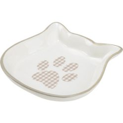 AniOne kerámiatányér kockás mancs béz 200m