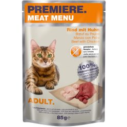 Premiere Meat Menu macska tasak adult marha&csirke 12x85g