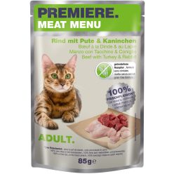   Premiere Meat Menu macska tasak adult marha&pulyka&nyúl 12x85g