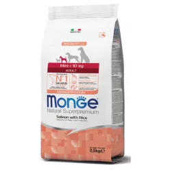 MONGE mini adult száraz kutyaeledel lazac 2,5kg