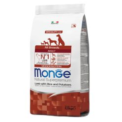 MONGE adult száraz kutyaeledel bárány&rizs 2,5kg
