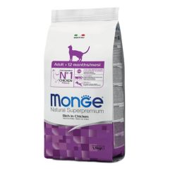 MONGE száraz macskaeledel adult csirke 1,5kg