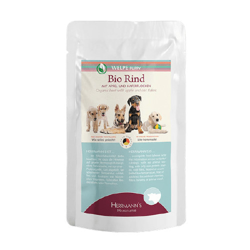 HERRMANN'S kutya tasak puppy bio marha 15x150g