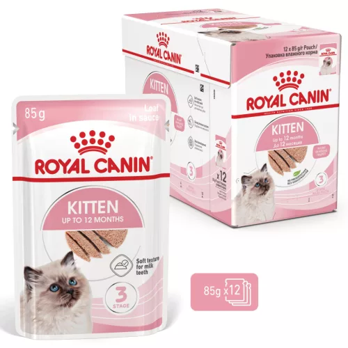 Royal Canin Feline Health Nutrition macska tasak Kitten loaf 12x85g