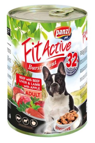 FitActive kutya konzerv marha&máj&bárány 12x1240g