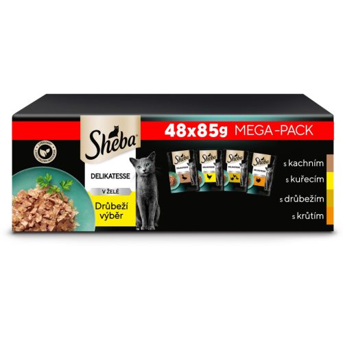 Sheba macska tasak MP szárnyas 48x85g
