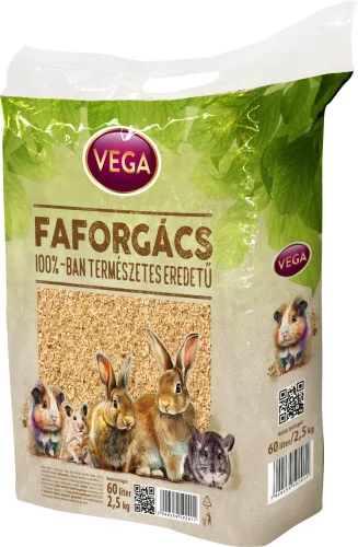 VEGA kisemlős alom faforgács 60l