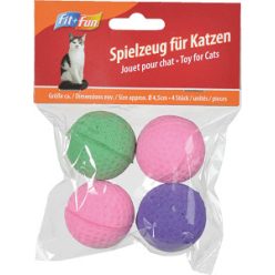 Fit+Fun puha labdaszett macskajáték 4db