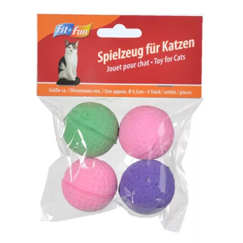 Fit+Fun puha labdaszett macskajáték 4db