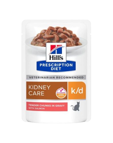 HILLS Prescription Diet macska tasak vesekímélő k/d lazac 12x85g