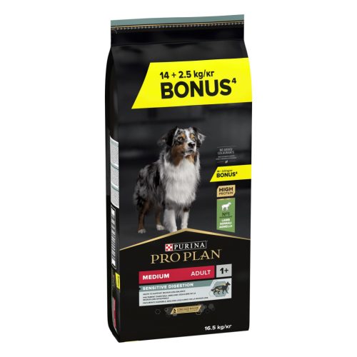 Purina ProPlan Sensitive Digestion adult száraz kutyaeledel bárány 14+2,5kg